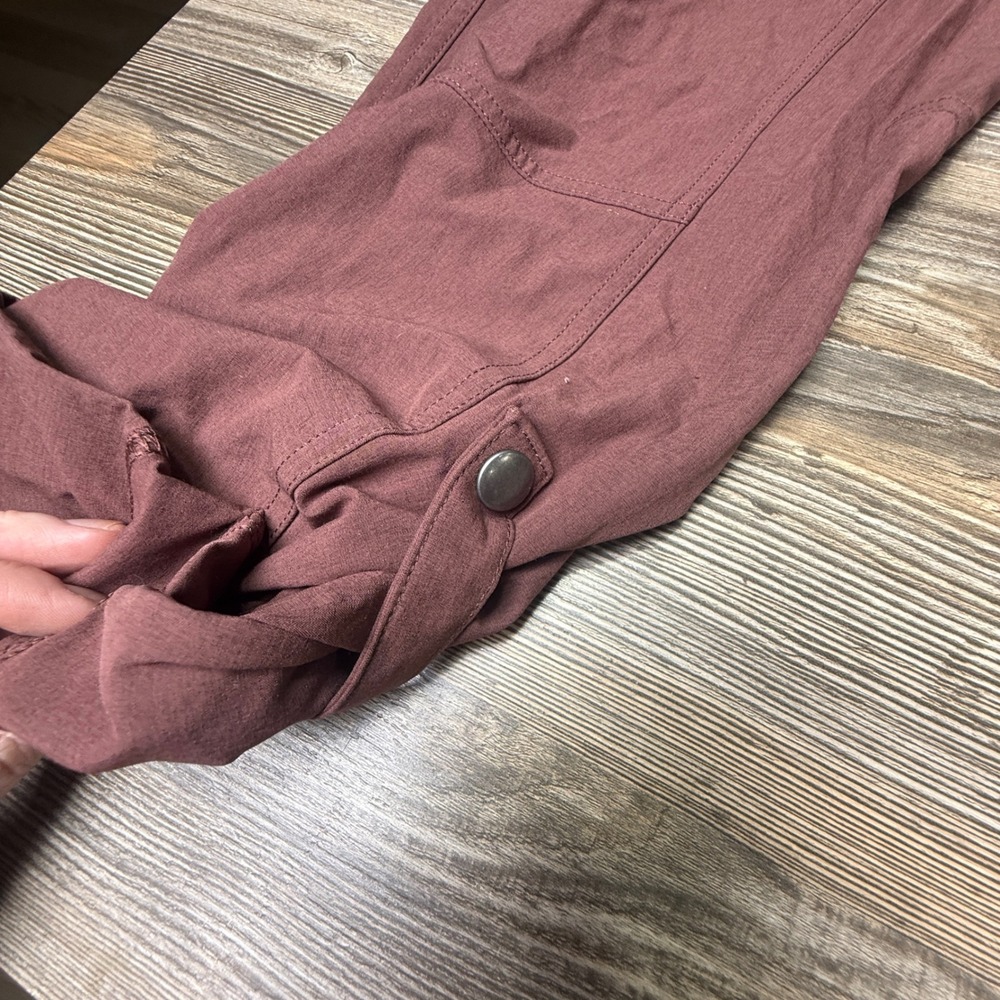 Kuhl Splash Roll-Up Cargo Pants Womens 6 Regular Burgundy Plum Hiking Outdoor - Picture 3 of 9